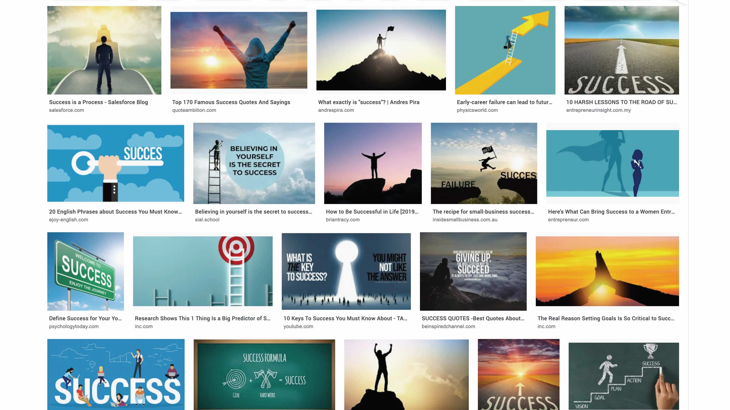 Zoek op “Success”